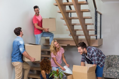 House movers helping with a Stepney home relocation
