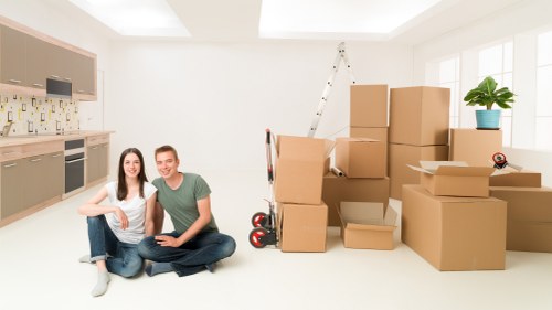 Loading furniture and boxes for a Stepney man and van move