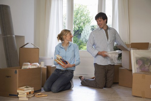 Professional packing of fragile household items in East London